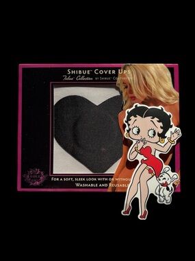 Black Heart Nipple Covers - Washable Reusable